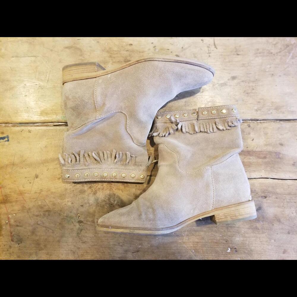 Michael Kors Tan Suede Ankle Boots Size 6